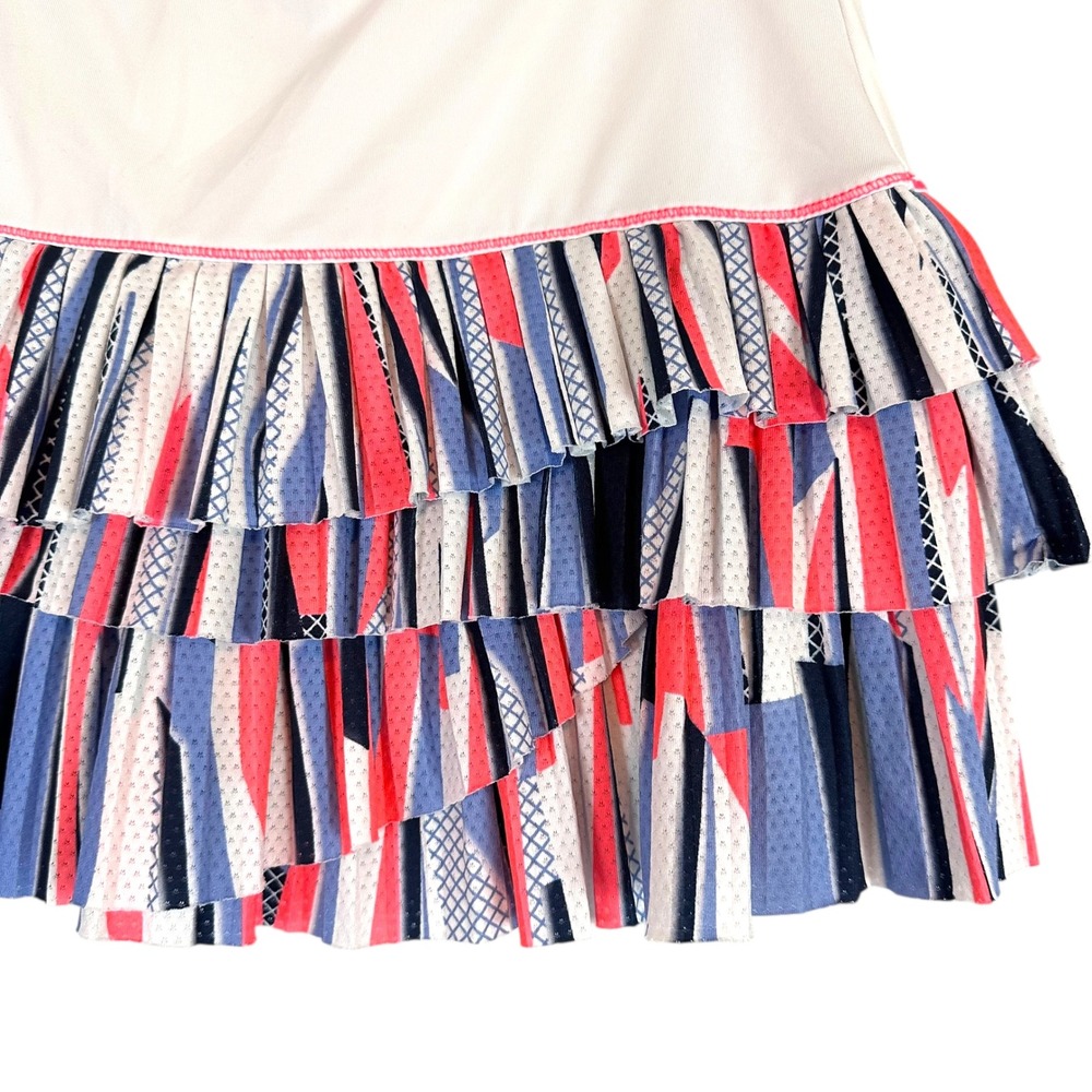 Lucky In Love Ruffle Pleated Tennis Skort L 12 Pink Golf‎ Athletic Pickleball - Picture 3 of 8